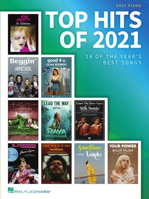 cover image of Top Hits of 2021 for Easy Piano